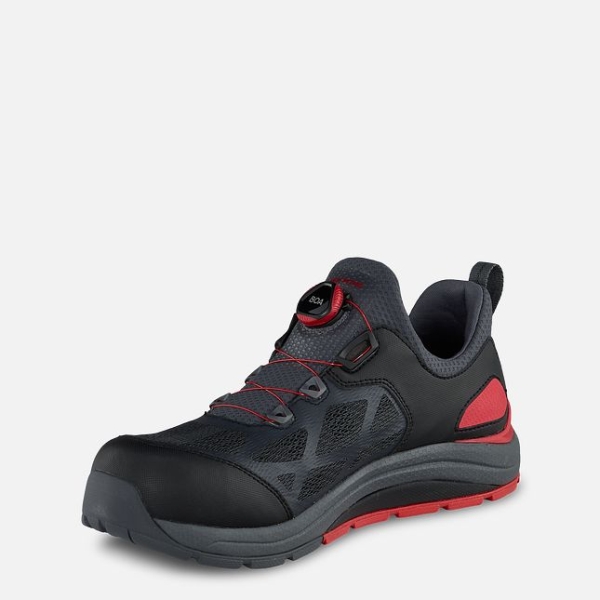 Black / Red Red Wing Cooltech™ Safety Toe Athletic Men's Work Shoes | RedRing433