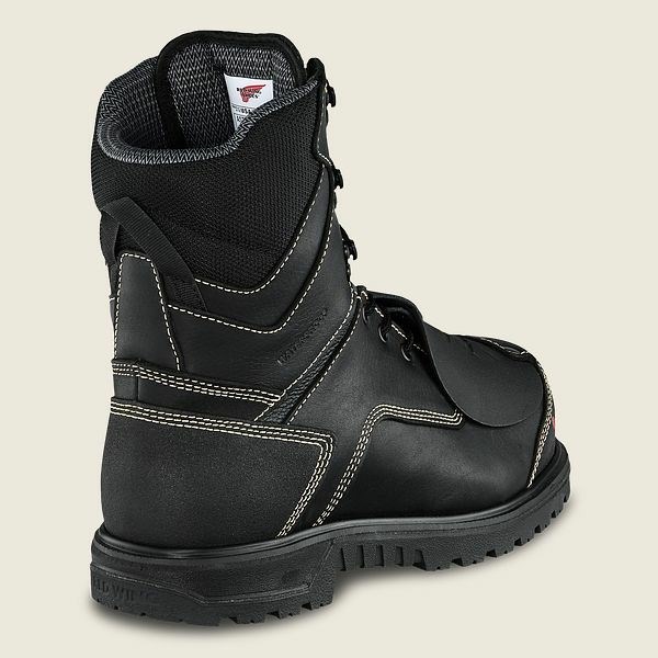 Black Red Wing Brnr XP 8-inch Waterproof, Metguard, CSA Men's Safety Toe Boots | RedRing454