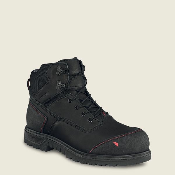 Black Red Wing Brnr Xp 6-inch Waterproof Men\'s Safety Toe Boots | RedRing644