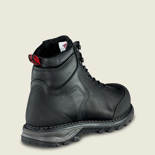 Black Red Wing Burnside 6-inch Waterproof Men's Safety Toe Boots | RedRing069