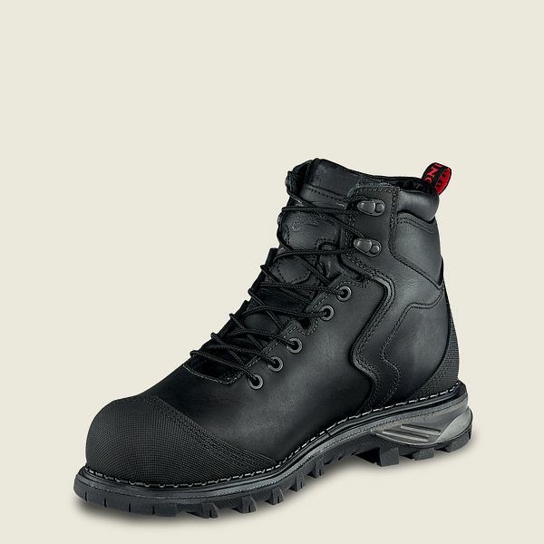 Black Red Wing Burnside 6-inch Waterproof Men's Safety Toe Boots | RedRing069