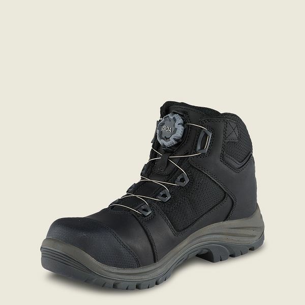 Black Red Wing Tradesman 5-inch Waterproof Safety Toe Men's Hiking Boots | RedRing239