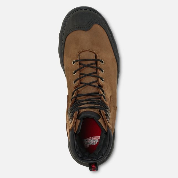 Brown Red Wing Burnside 8-inch Waterproof Men's Safety Shoes | RedRing127