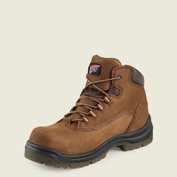 Brown Red Wing King Toe 5-inch Waterproof Safety Toe Boot Women's Work Boots | RedRing346