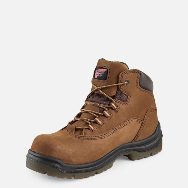 Brown Red Wing King Toe® 5-inch Waterproof Women's Safety Shoes | RedRing034