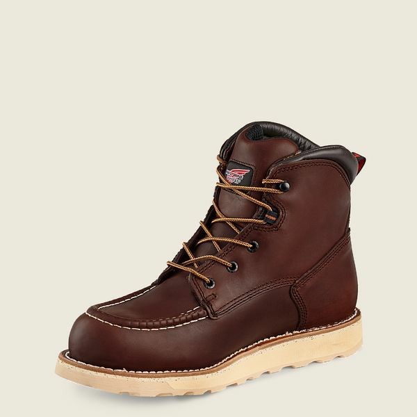 Brown Red Wing Traction Tred 6-inch Waterproof Men's Safety Toe Boots | RedRing726