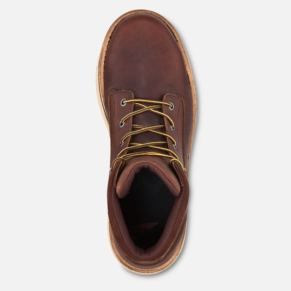 Brown Red Wing Traction Tred Lite 6-inch Men's Waterproof Shoes | RedRing111