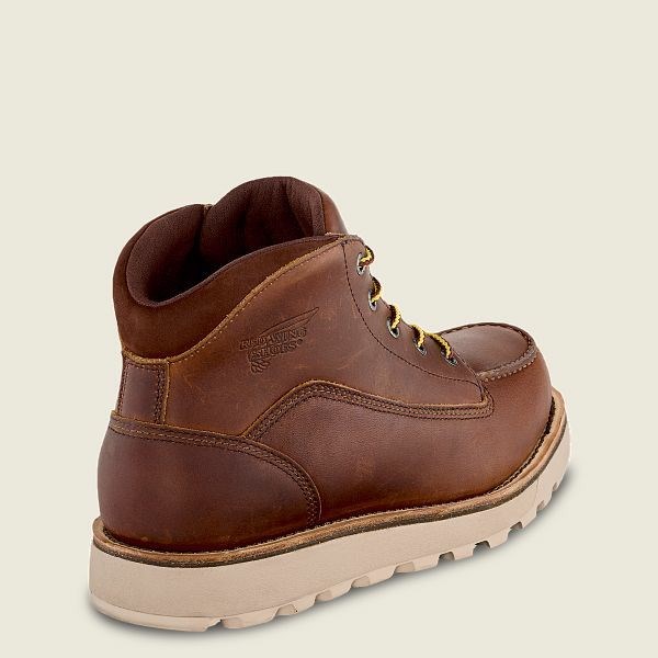 Brown Red Wing Traction Tred Lite Waterproof Soft Toe Chukka Men's Work Boots | RedRing445