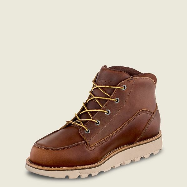 Brown Red Wing Traction Tred Lite Waterproof Soft Toe Chukka Men's Work Boots | RedRing445