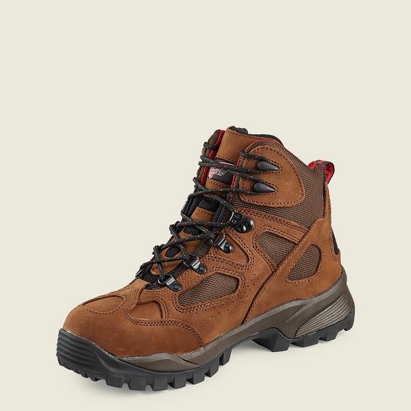 Brown Red Wing TruHiker 6-inch Waterproof Safety Toe Men's Hiking Boots | RedRing383