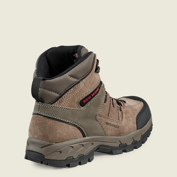 Grey Red Wing TruHiker 6-inch Waterproof Safety Toe Men's Hiking Boots | RedRing638