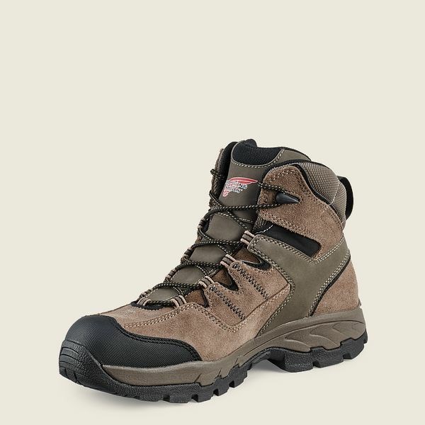 Grey Red Wing TruHiker 6-inch Waterproof Safety Toe Men's Hiking Boots | RedRing638