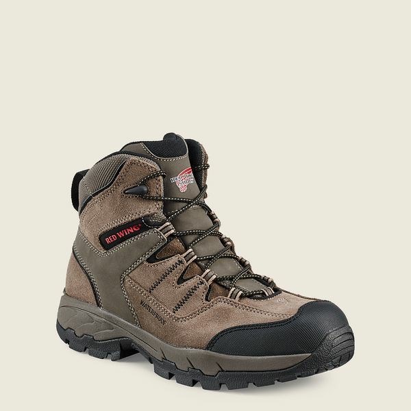 Grey Red Wing TruHiker 6-inch Waterproof Safety Toe Men\'s Hiking Boots | RedRing638