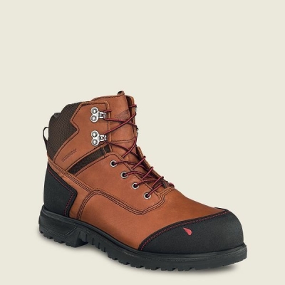 Black Red Wing Brnr XP 6-inch Waterproof Safety Toe Boot Men's Work Boots | RedRing218