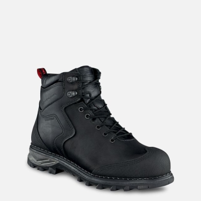 Black Red Wing Burnside 6-inch Waterproof Men's Safety Shoes | RedRing221