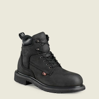 Black Red Wing DynaForce 6-inch Waterproof Men's Safety Toe Boots | RedRing258