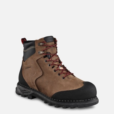 Brown Red Wing Burnside 6-inch CSA Men's Waterproof Shoes | RedRing616