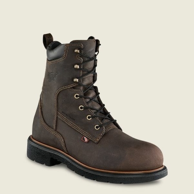 Brown Red Wing DynaForce 8-inch Insulated, Waterproof Men's Safety Toe Boots | RedRing388