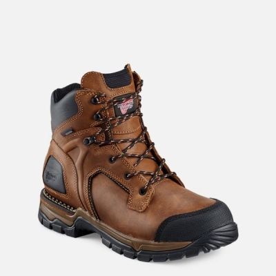 Brown Red Wing Flexforce® 6-inch Waterproof Men's Safety Shoes | RedRing840