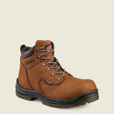 Brown Red Wing King Toe 6-inch Insulated, Waterproof Safety Toe Boot Men's Work Boots | RedRing049