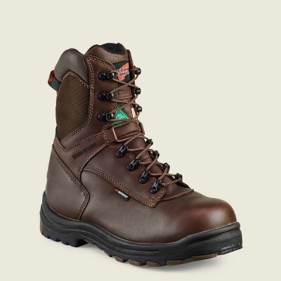 Brown Red Wing King Toe 8-inch Insulated, Waterproof CSA Safety Toe Boot Men's Work Boots | RedRing085