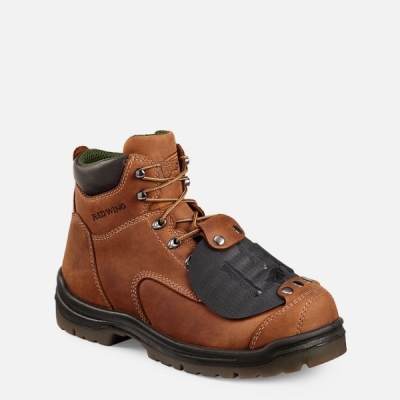 Brown Red Wing King Toe® 6-inch Metguard Men's Work Boots | RedRing020