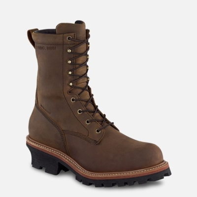 Brown Red Wing Loggermax 9-inch Insulated, Waterproof Logger Men's Work Boots | RedRing169