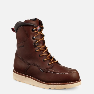 Brown Red Wing Traction Tred 8-inch Men's Waterproof Shoes | RedRing550