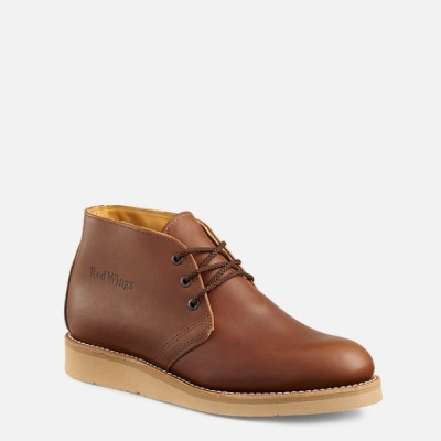 Brown Red Wing Traction Tred Chukka Men's Work Boots | RedRing089