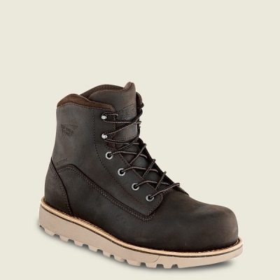 Brown Red Wing Traction Tred Lite 6-inch Waterproof Safety Toe Boot Men's Work Boots | RedRing355