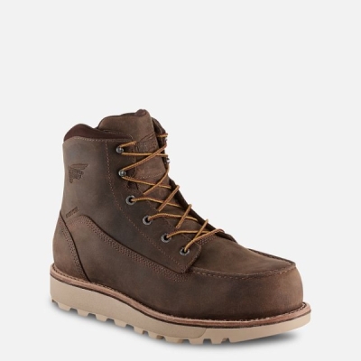 Brown Red Wing Traction Tred Lite 6-inch Men's Waterproof Shoes | RedRing837