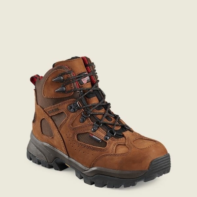 Brown Red Wing TruHiker 6-inch Waterproof Safety Toe Men's Hiking Boots | RedRing403