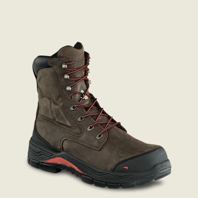 Grey Red Wing King Toe ADC 8-inch Waterproof CSA Metguard Safety Toe Boot Men's Work Boots | RedRing437